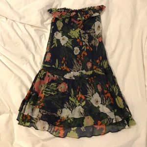 Abercrombie & Fitch strapless floral ruffle dress