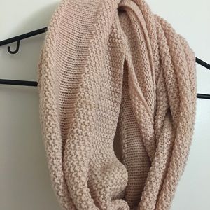 Bebe light blush colored infinity scarf