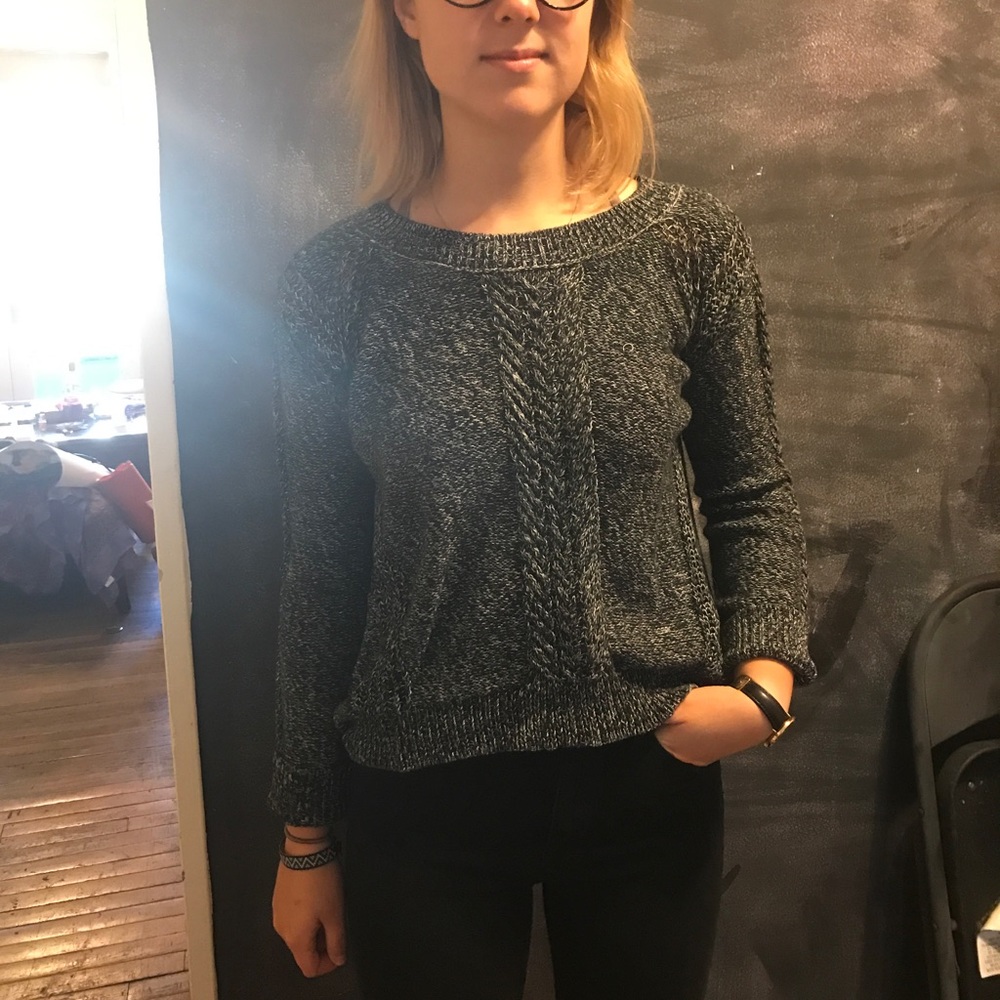 Grey knit sweater