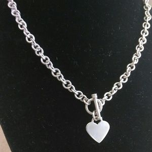 Zales Heart Toggle Necklace