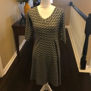 Ladies knit v neck dress