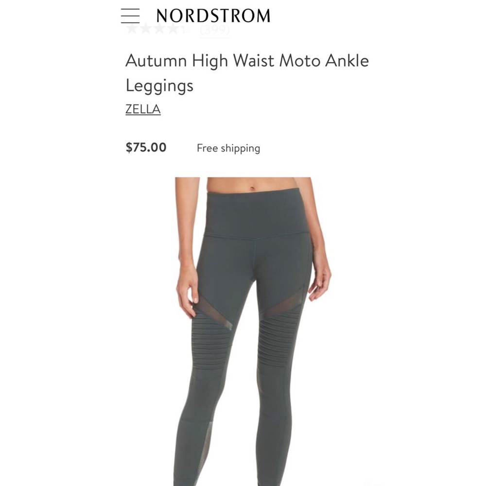 NWOT Zella Moto leggings Size XS