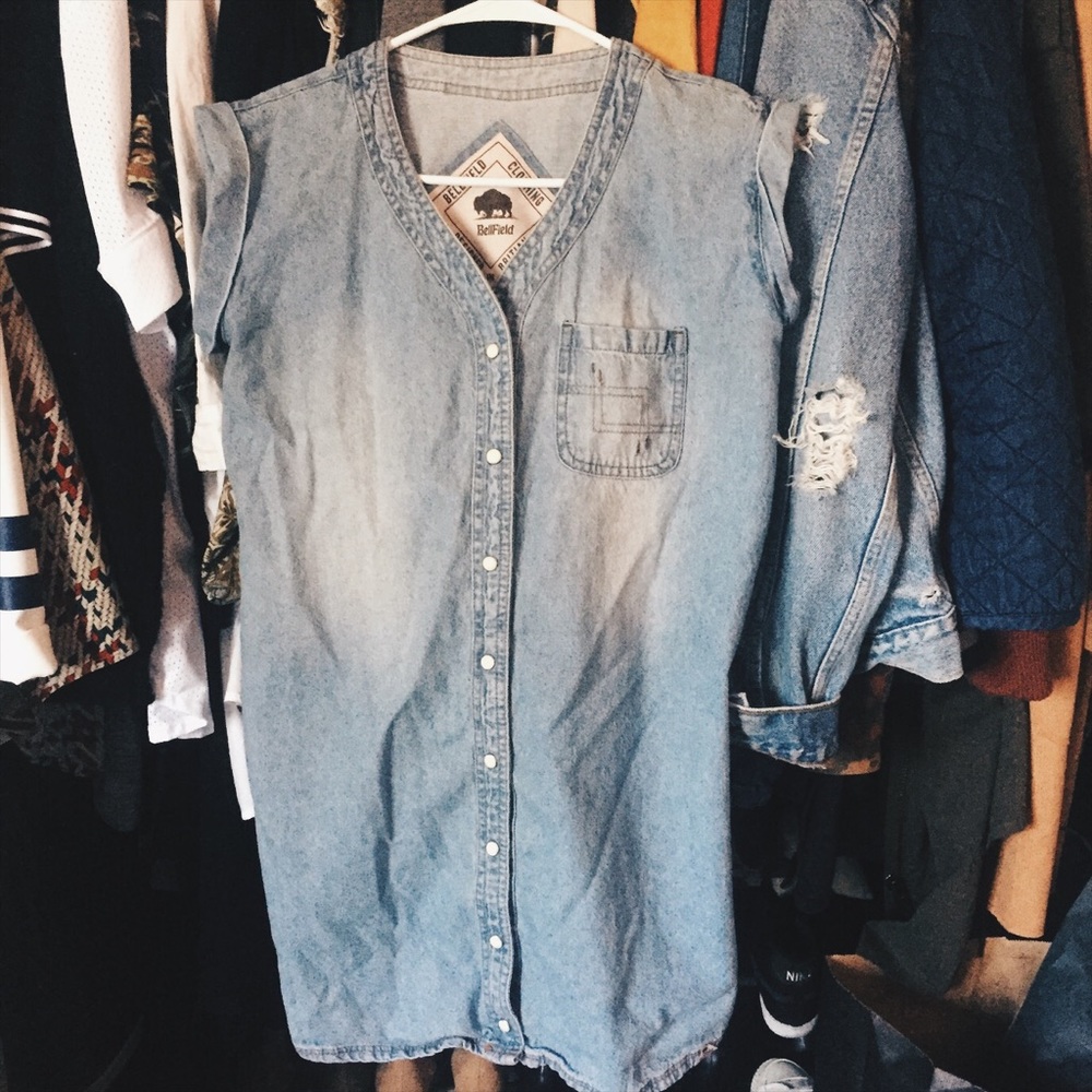 Denim Baseball Tee/Dress