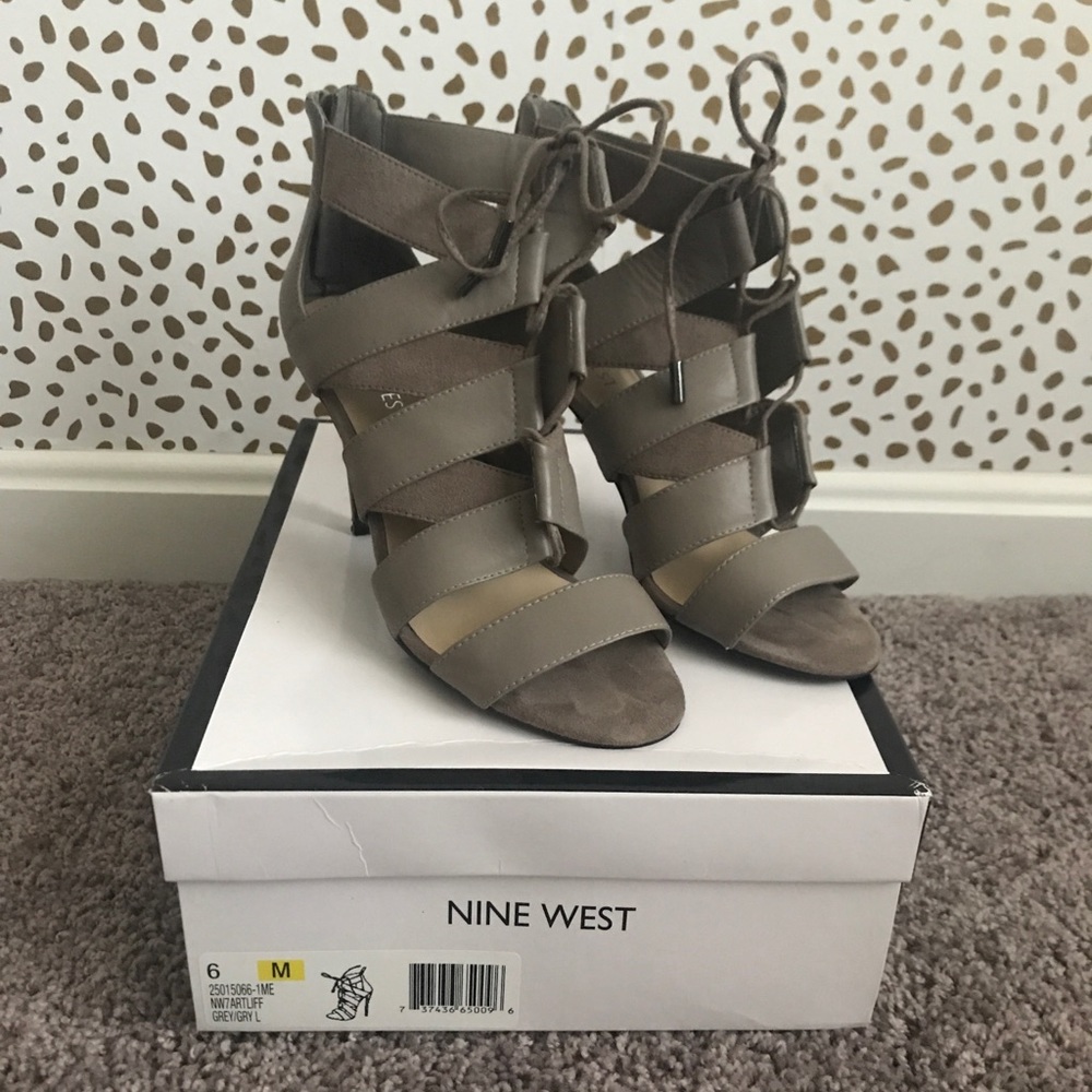 Nine West Gray High Heel Sandal