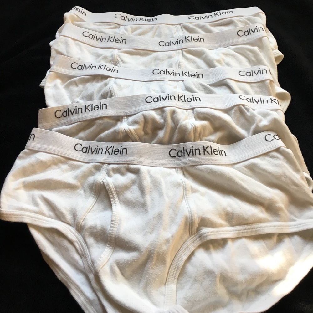 Lot of 5 Calvin Klein white briefs