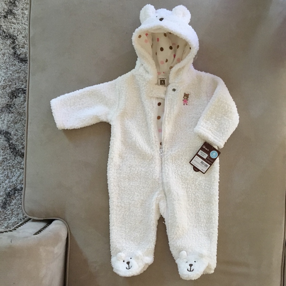 🆕NWT❣️ Carter's out 'n about bear fleece suit