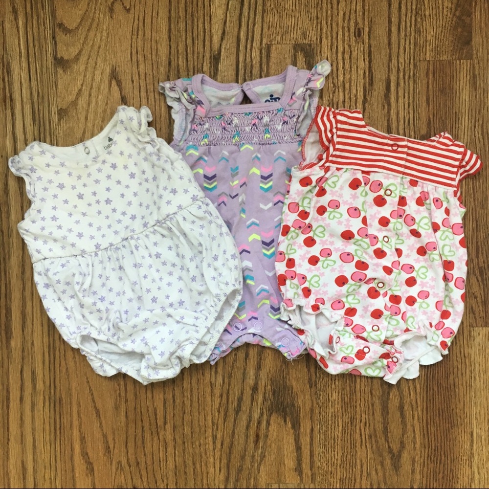 Newborn Baby Girl Romper Bundle
