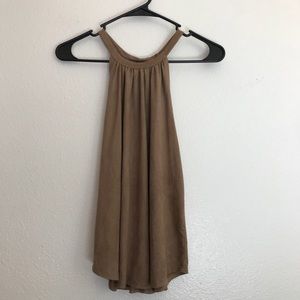 Cute Suede Light Brown Tank!