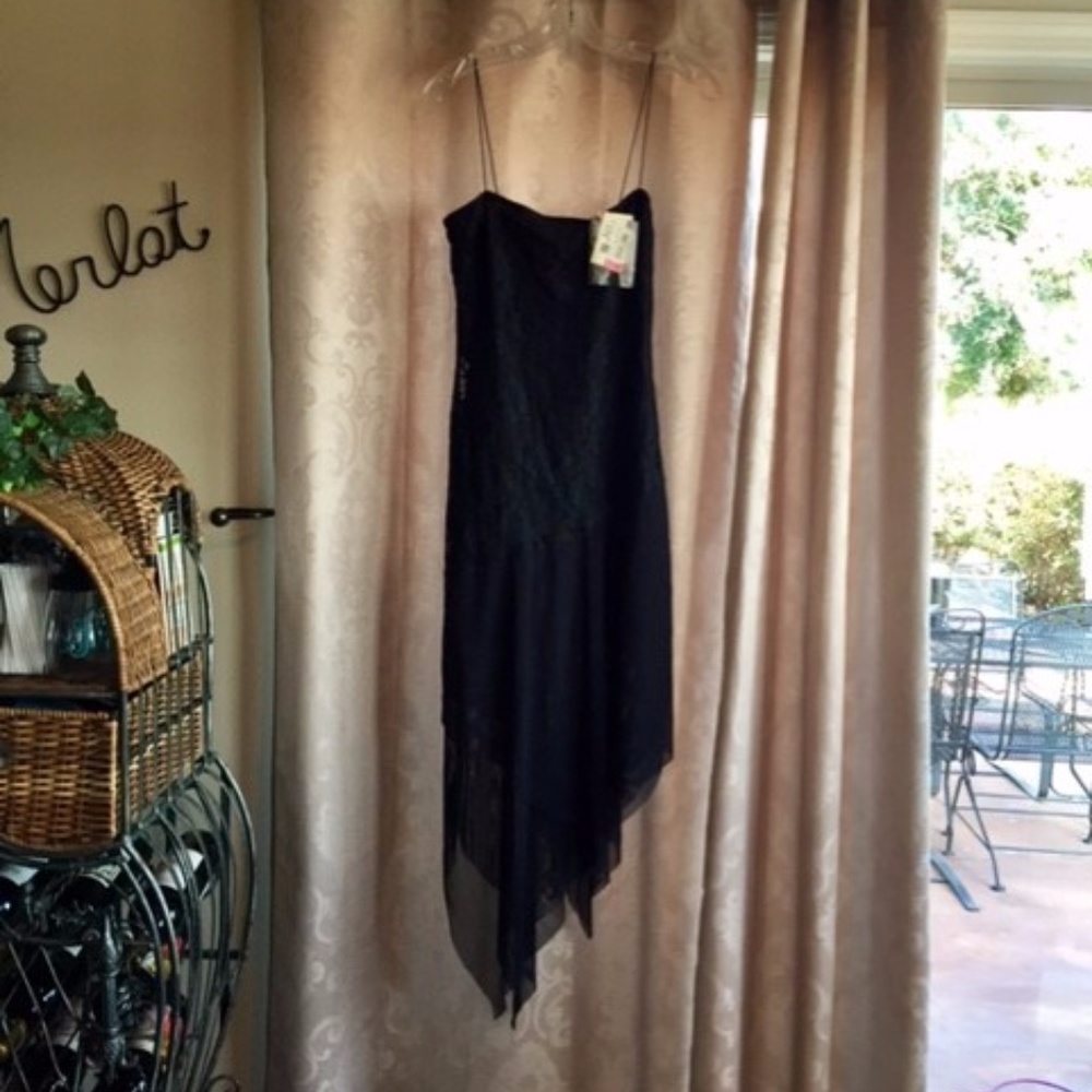Jessica McClintock cocktail strapless dress Sz 8