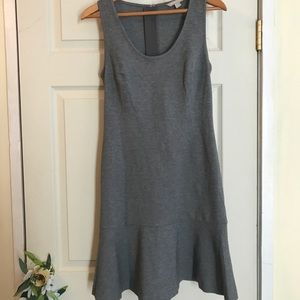 Grey dress with flare hem