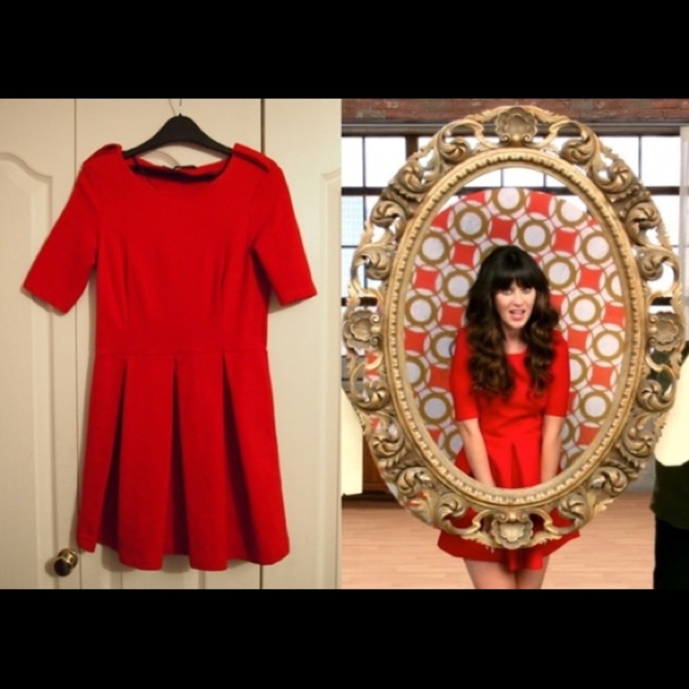 Pleated Zara Dress ASO Jess from New Girl