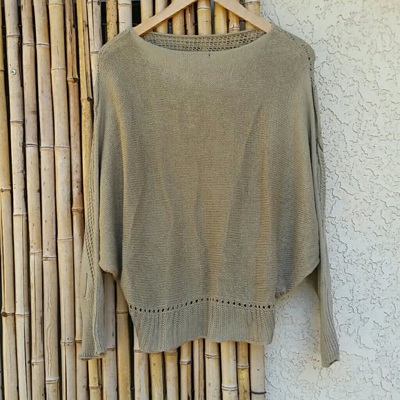*LAST ONE! NEW Tan Raglan Sleeve Knit Sweater - Picture 2 of 7