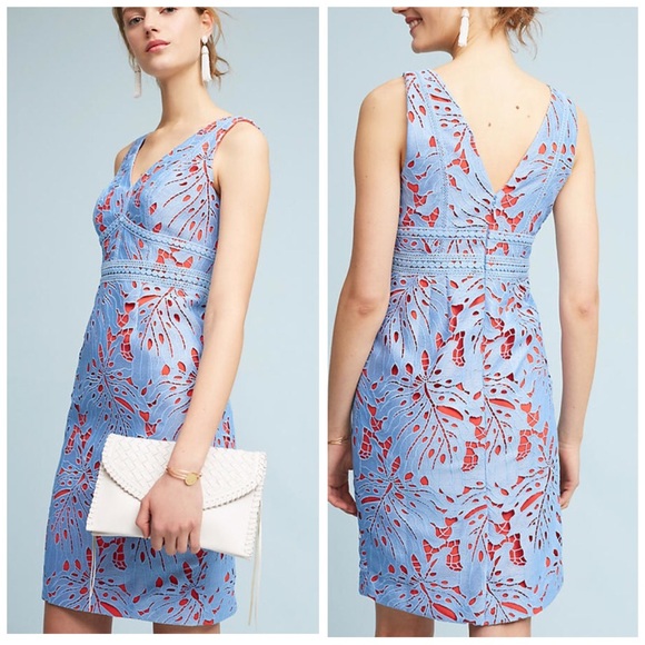 Anthropologie Dresses & Skirts - Anthropologie Maeve Gardenia Lace Column Sky Dress