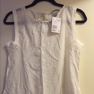 H&M white blouse short sleeve