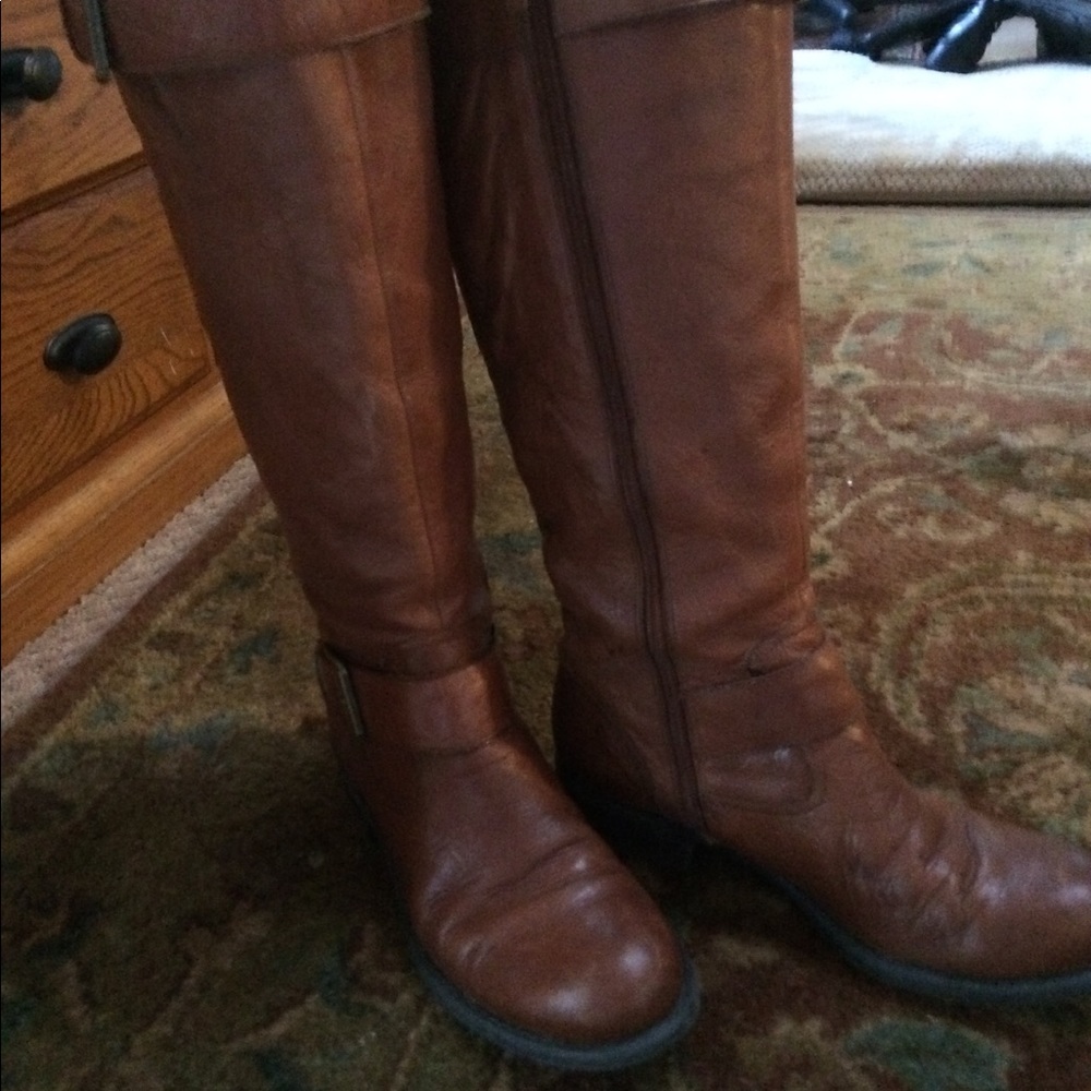 Genuine leather women's knee high boots