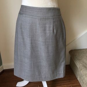 J. Crew Wool A-line Gray Suit Skirt