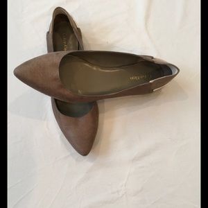 Calvin Klein size 8 Taupe Pointed Toe Flats