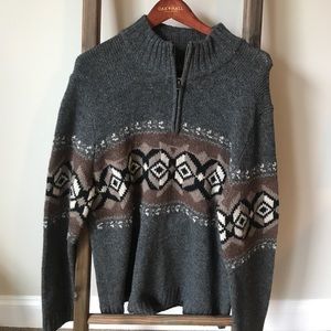 Eddie Bauer Lambswool Quarter Zip Sweater