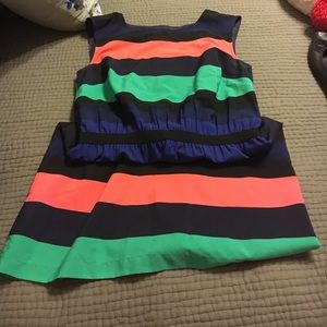 Multi-colored stripe dress