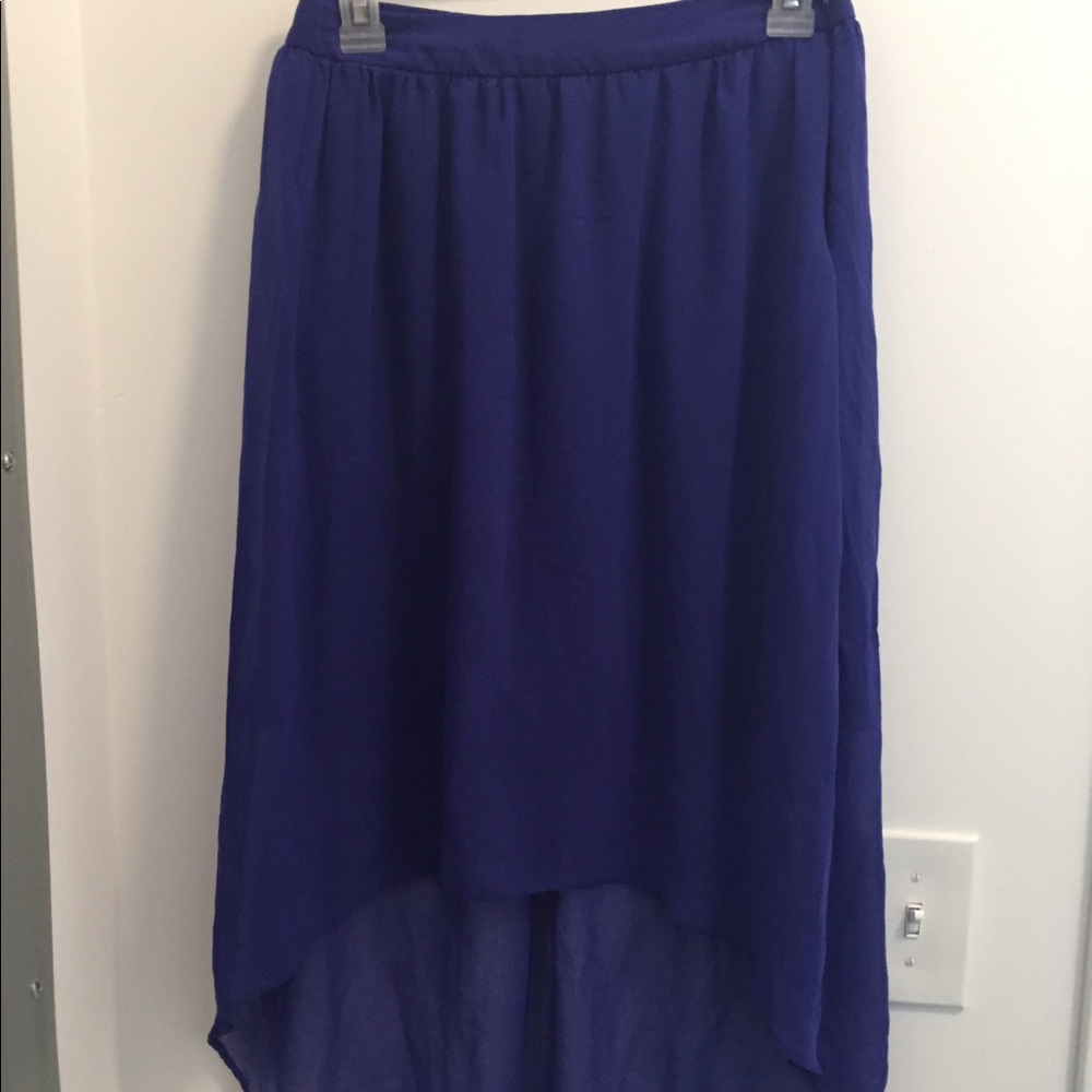 Royal Blue High- Low Skirt