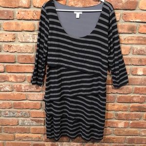 LOFT dress with asymmetrical layering