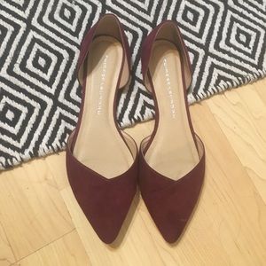 Maroon Pointed Flats