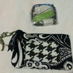 Vera Bradley Zip ID Case Set Midnight Paisley