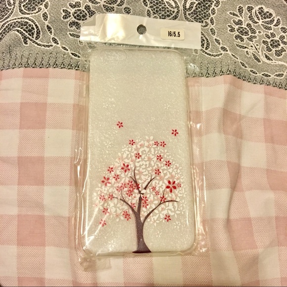 Clear Cherry Blossom IPhone 6-6s Plus Phone Case - Picture 1 of 2