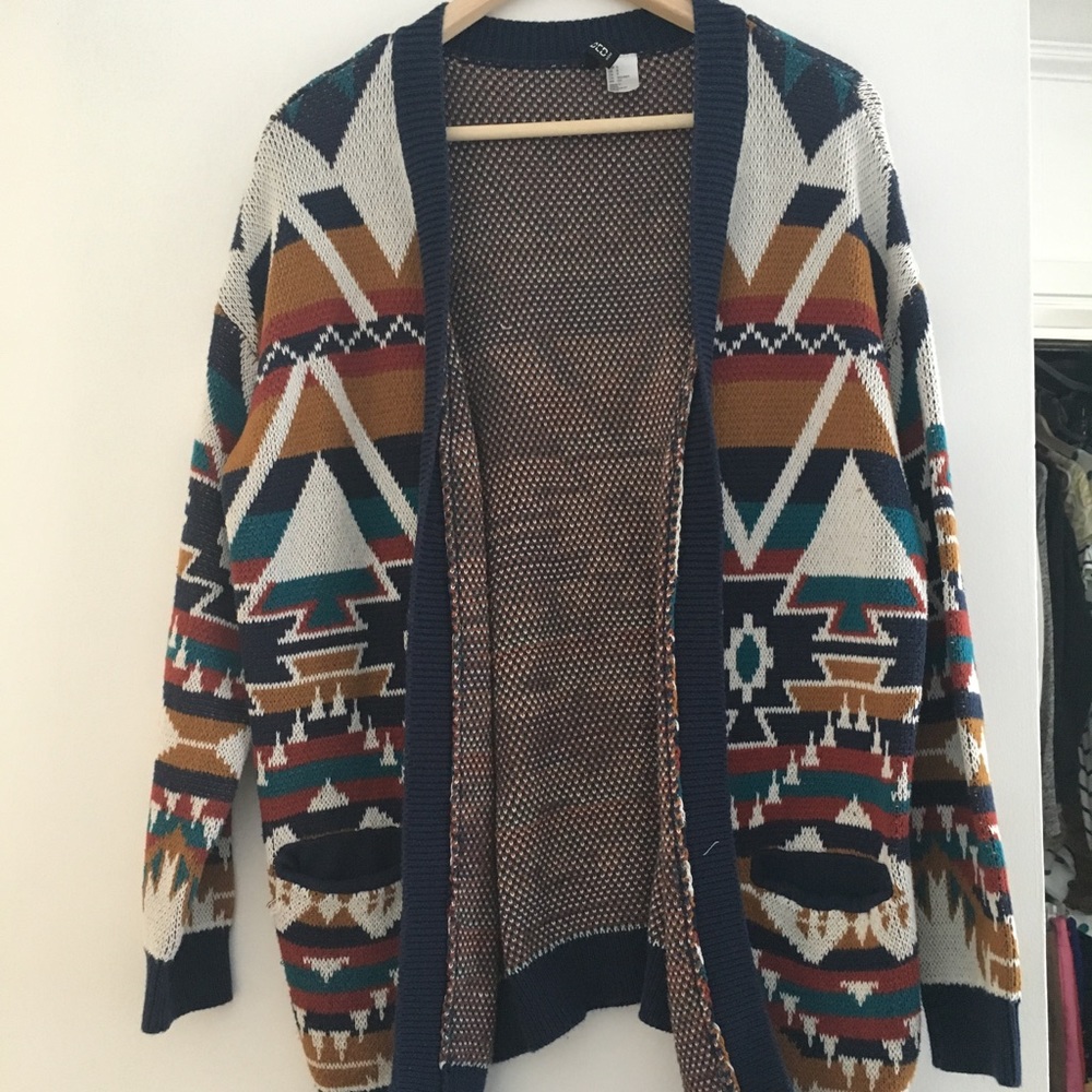 H&M divided Aztec print cardigan