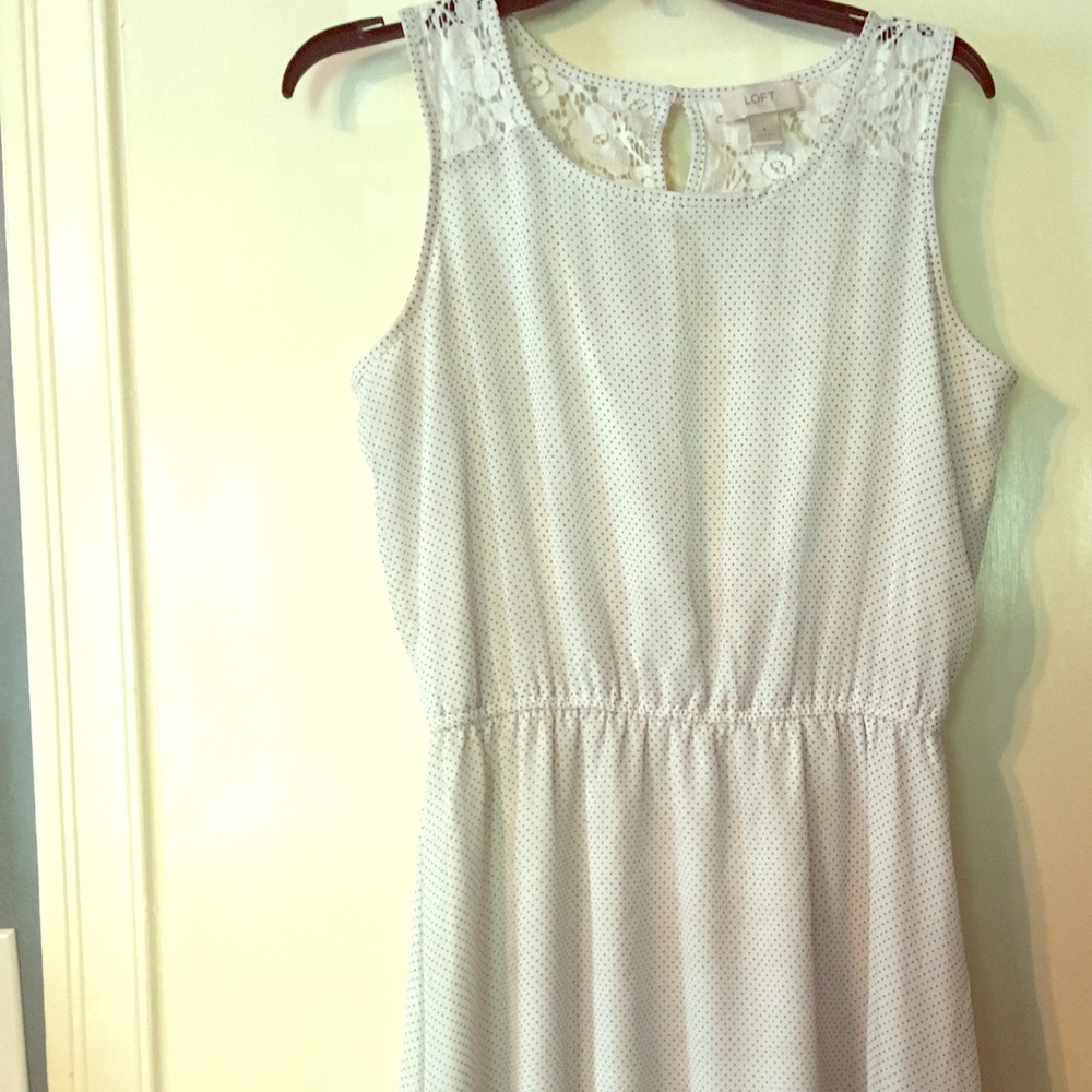 Black and White polka dot Loft dress