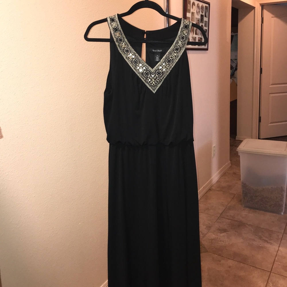 WHBM Long Black dress Size Medium