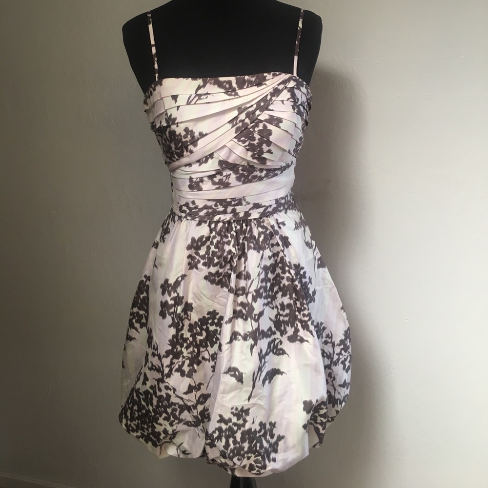 BCBG Pastel Floral Bubble Hem Dress, 4