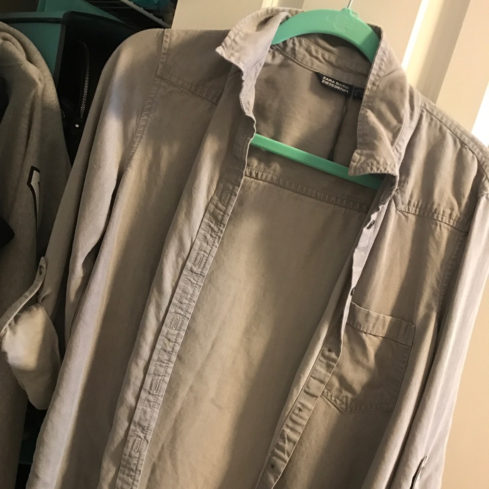 Zara basics button up shirt
