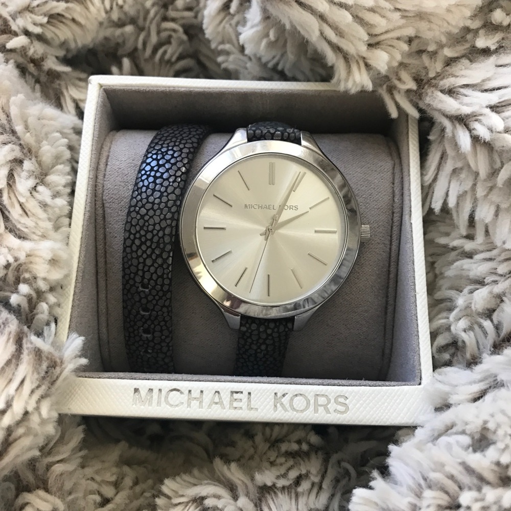 Authentic Michael Kors Double Wrap Bracelet Watch