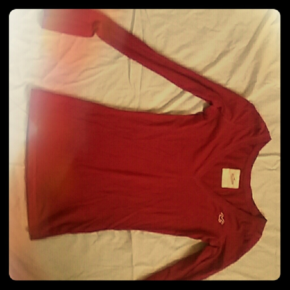 Red hollister plain shirt