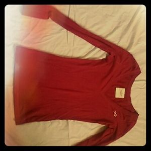 Red hollister plain shirt