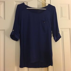 Beautiful Limited blue tab sleeve blouse!