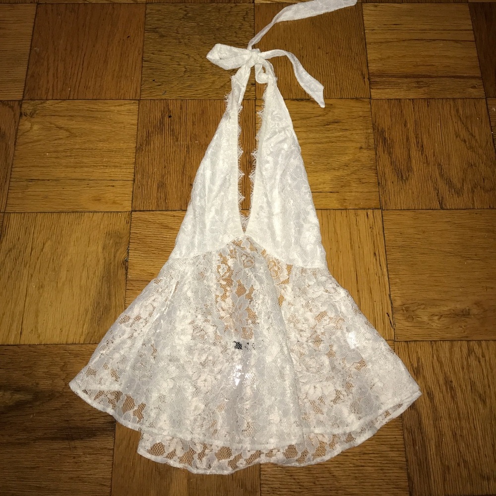 Lace halter top
