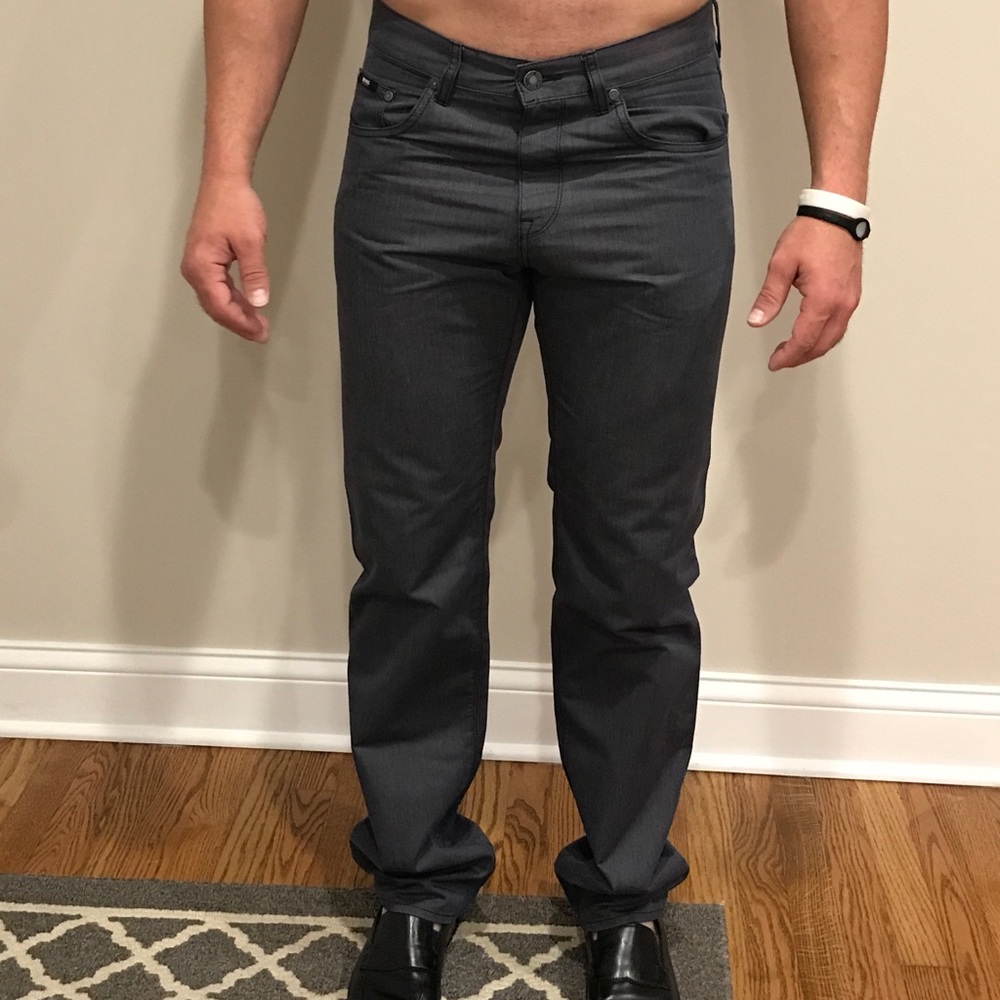 men’s hugo boss pants grey/slate blue 32X34
