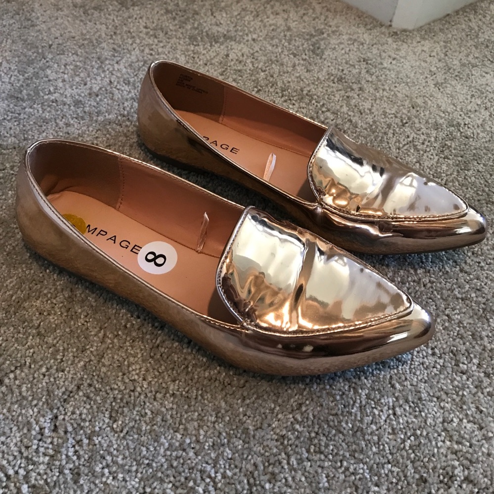 Rose gold flats