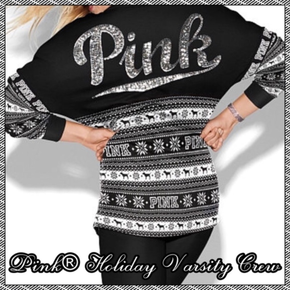 2016 VS PINK holiday crew sz small
