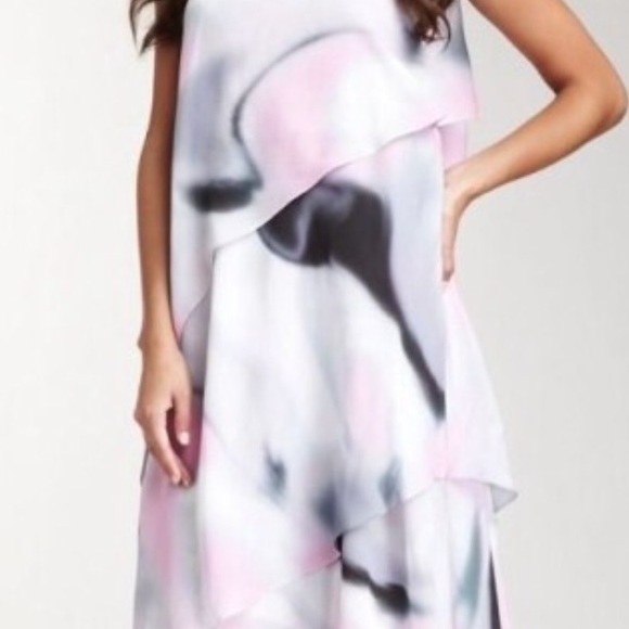 Halston heritage silk one shoulder - Picture 2 of 3