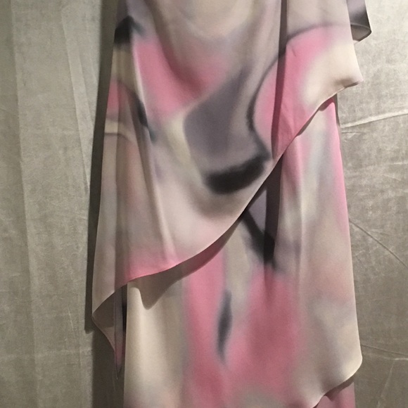 Halston heritage silk one shoulder - Picture 3 of 3