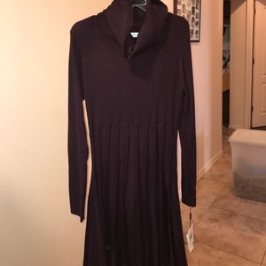 NWT- Wine color turtleneck sweater dress.