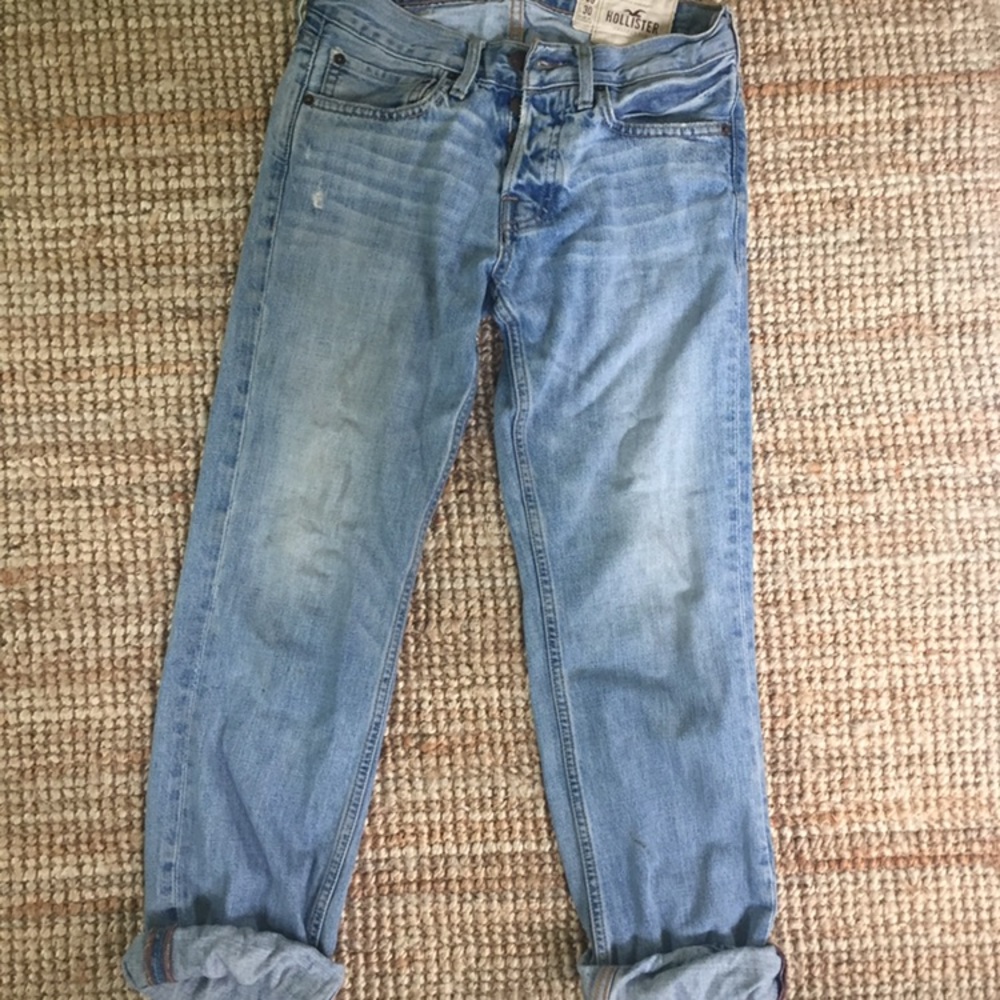 Hollister boyfriend jeans light wash