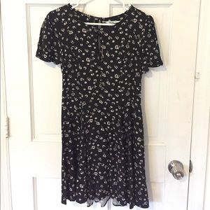 Kimchi Blue Fit and Flare Keyhole Dress