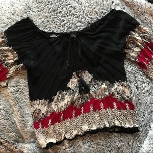 Off the shoulder boho top!