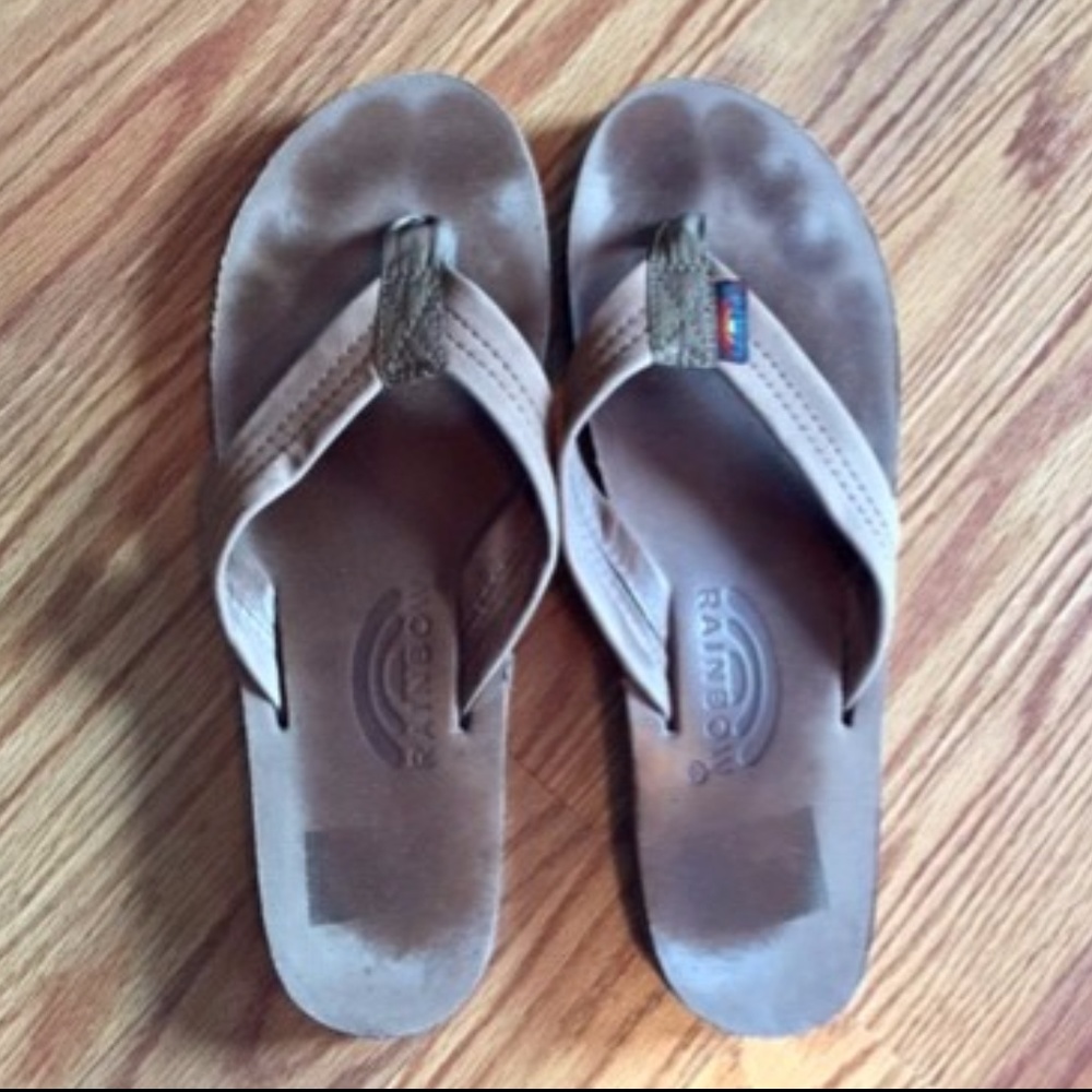 Rainbow sandals flip-flops brown 8 womens 6.5 mens