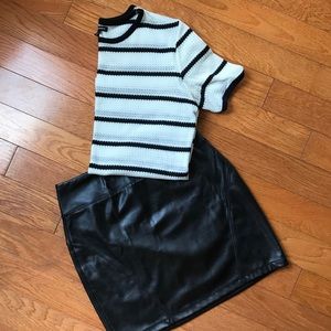 Express Faux Leather Mini Skirt