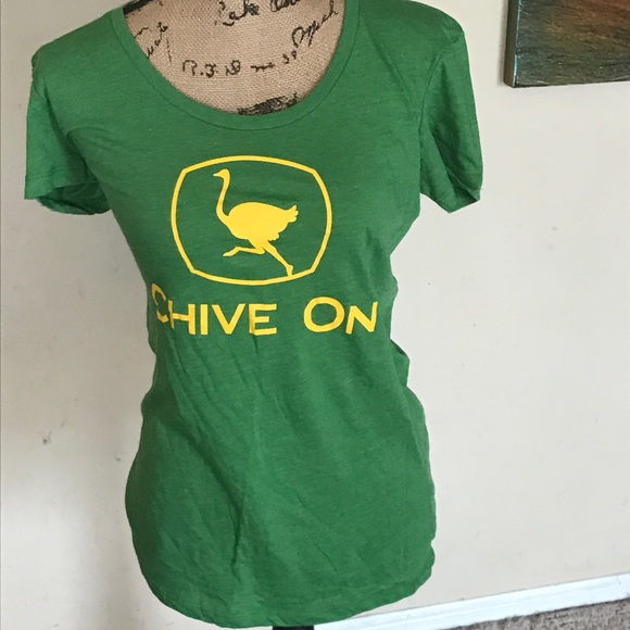 Tops - Chive On Green/ Yellow T-Shirt Sz Large